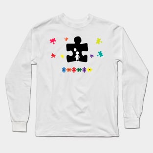 Autism Awareness Amazing Cute Funny Colorful Motivational Inspirational Gift Idea for Autistic Long Sleeve T-Shirt